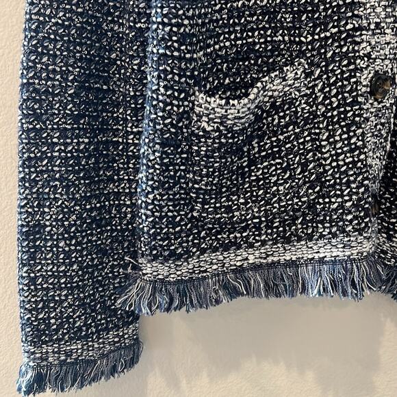 Ann Taylor Metallic Knit Sweater Blazer | Size Small - Picture 3 of 7